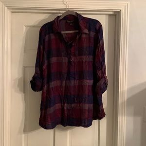 Lane Bryant plaid pull over top